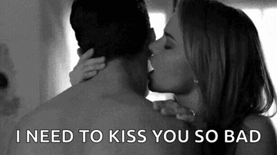 Woman Kissing Man Neck Black And White I Need To Kiss You So Bad GIF