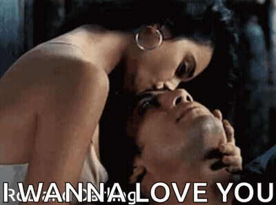 Woman Kissing Man On Forehead Saying I Wanna Love You GIF