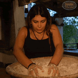 Woman Knead Big Dough GIF