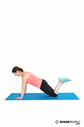 Woman Knee Push Up  GIF