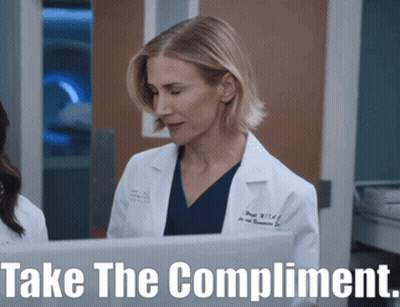 Woman Lab Coat Reading Take The Compliment Laptop GIF