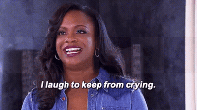 Woman Laughing I Laugh To Keep From Crying GIF