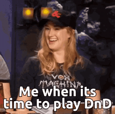 Woman Laughing Me When It's Time To Play DND GIF