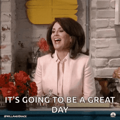 Woman Laughing Saying Great Day GIF