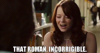 Woman Laughing Saying That Roman Incorrigible GIF