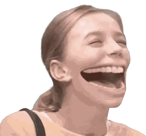 Woman Laughing Wide Open Sticker