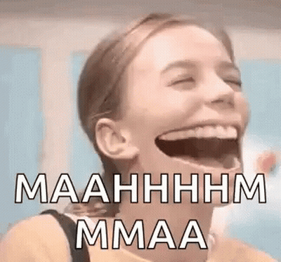 Woman Laughing With Maahhhm Mmaa On Face GIF