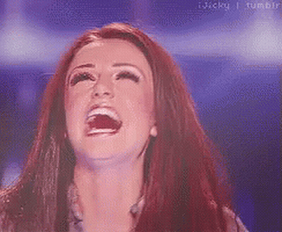 Woman Laughing With Mouth Wide Open GIF
