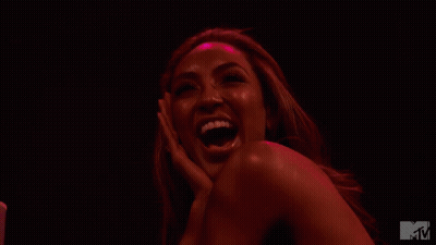 Woman Laughing With MTV Logo GIF