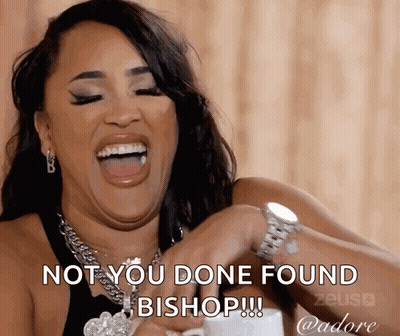 Woman Laughs Says Not You Done Found Bishop GIF