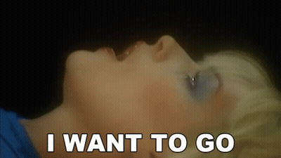 Woman Laying Down Saying I Want To Go GIF