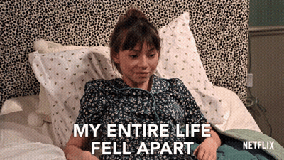 Woman Laying In Bed My Entire Life Fell Apart GIF