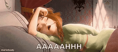 Woman Laying In Bed With Mouth Open GIF
