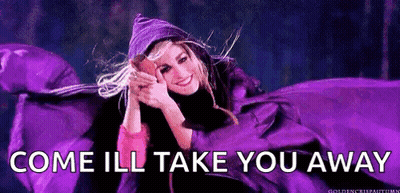 Woman Laying In Purple Blanket Come Ill Take You Away GIF