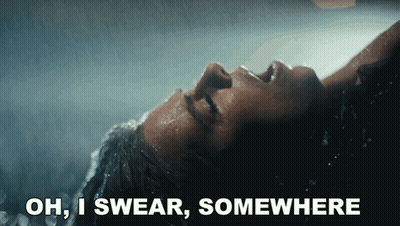 Woman Laying In Water Saying Oh I Swear Somewhere GIF