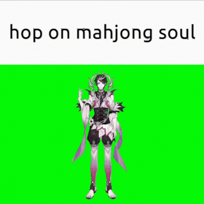 Woman Laying On Back Hop On Mahjong Soul GIF
