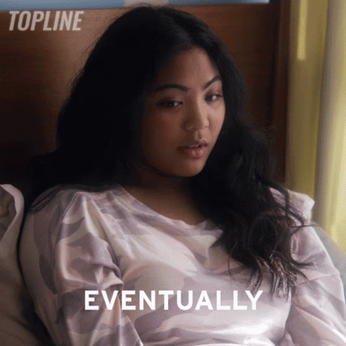 Woman Laying On Bed Eventually GIF
