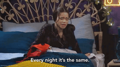 Woman Laying On Bed Every Night It's The Same GIF