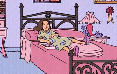 Woman Laying On Bed With Feet Up GIF