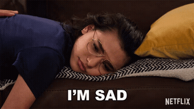 Woman Laying On Couch I'm Sad GIF