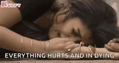 Woman Laying On Floor Everything Hurts And I'm Dying GIF