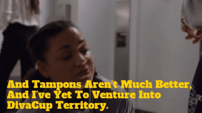 Woman Laying On Floor Saying And Tampons Arent Much Better GIF