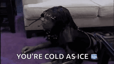 Woman Laying On Floor Saying Youre Cold As Ice GIF