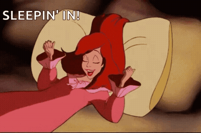 Woman Laying On Pillow Saying Sleepin In GIF