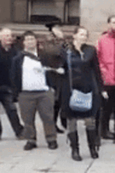 Woman Lazily Waving Flag GIF