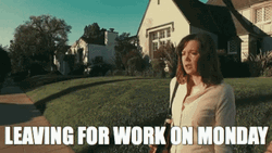 Woman Leaving Work Monday GIF