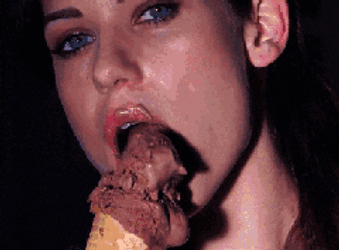 Woman Licking Ice Cream GIF