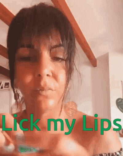 Woman Licking Lips Saying Lick My Lips GIF