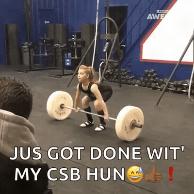 Woman Lifting Barbell Jus Got Done Wit My Csb Hun GIF