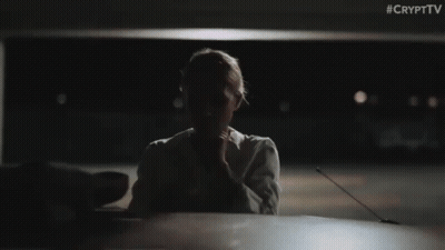 Woman Lighting Cigarette In Dark Parking Lot #CryptTV GIF