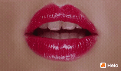 Woman Lips Red Lipstick Helo Logo GIF