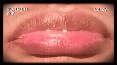 Woman Lips Saying Rewind Slp GIF