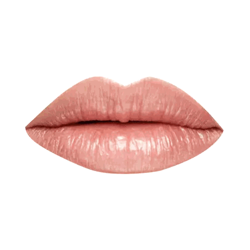 Woman Lips With Red Lipstick And Gold Glitter Sticker