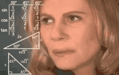 Woman Looking At Chalkboard With Equations GIF