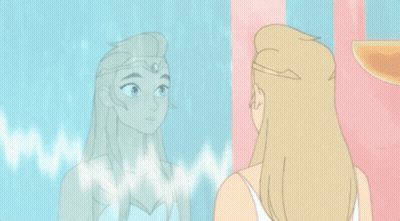 Woman Looking At Her Reflection In Mirror GIF