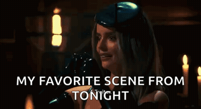 Woman Looking At Something Saying My Favorite Scene From Tonight GIF