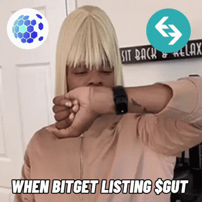 Woman Looking At Watch When Bitget Listing $GUT GIF