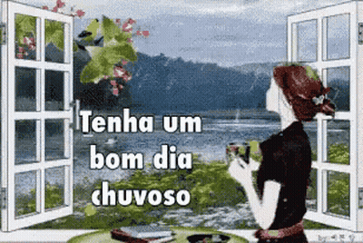 Woman Looking Out Window Tenha Um Bom Dia Chuvoso GIF