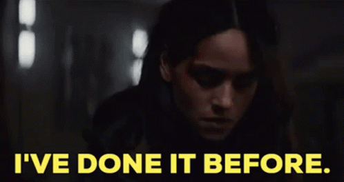 Woman Looking Up Saying Ive Done It Before GIF