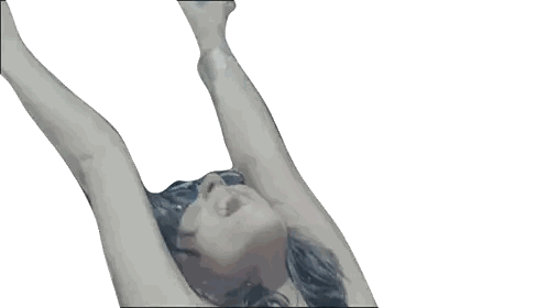 Woman Lying Down With Arms Out Sticker