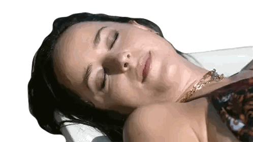 Woman Lying Down With Eyes Closed Sticker