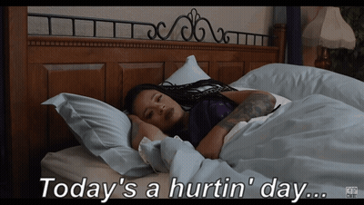 Woman Lying In Bed Hurtin Day GIF