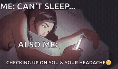 Woman Lying In Bed Looking At Cell Phone GIF