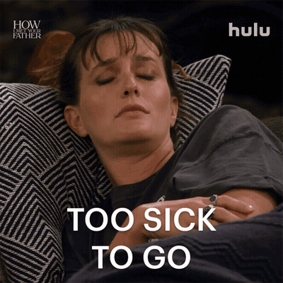 Woman Lying On Couch Too Sick To Go GIF