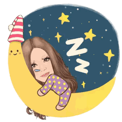 Woman Lying On Crescent Moon NM Sticker