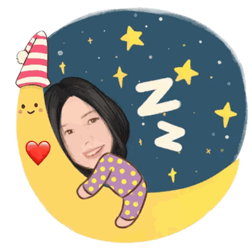 Woman Lying On Crescent Moon NM Sticker